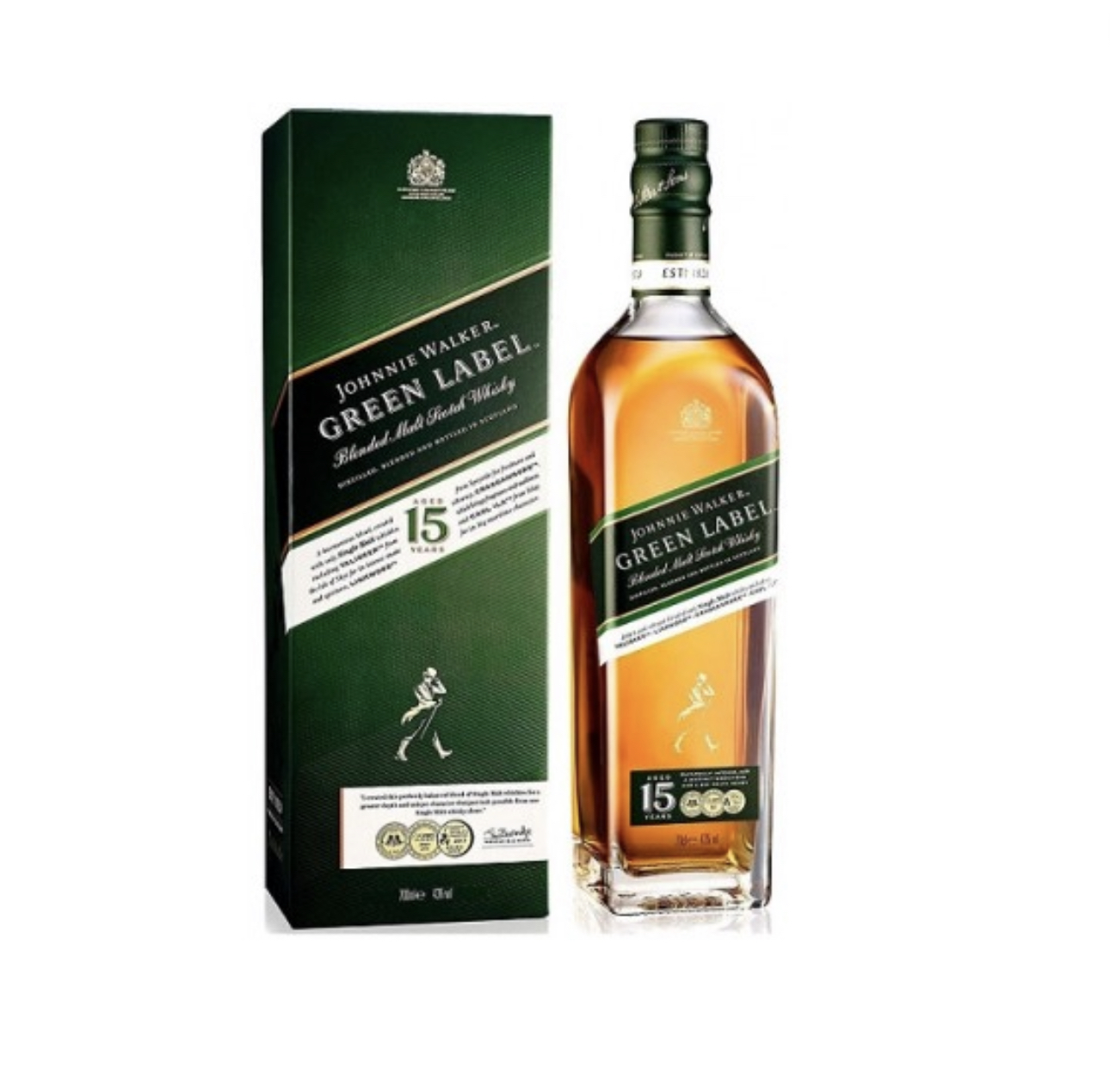 WHISKY JOHNNIE WALKER ETIQ. VERDE 15 AÑOS