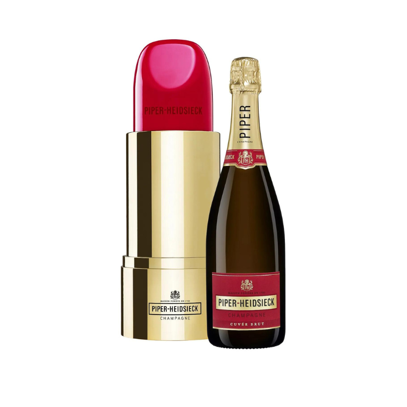 CHAMPAGNE PIPER HEIDSIECK + LIPSTICK