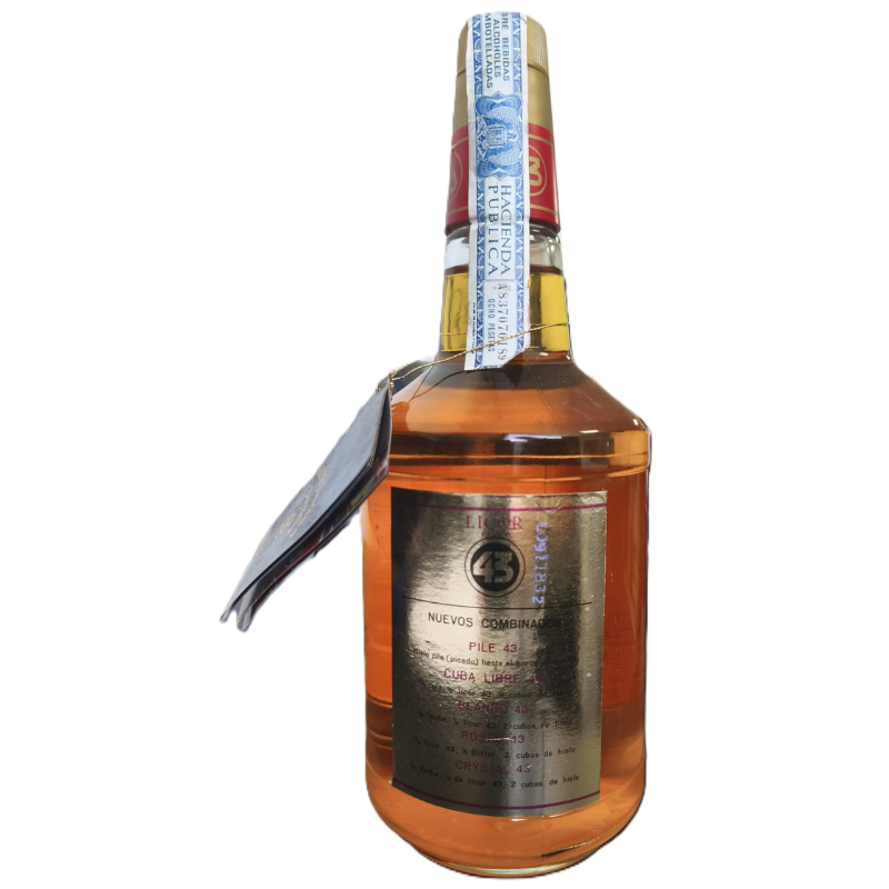 Licor 43 botella antigua 1975 sello