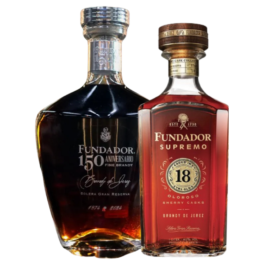 Brandy Fundador 150 Aniversario Edición de Lujo 70 cl y Brandy Fundador Supremo 18 años